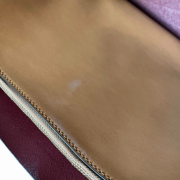 Tory Burch Perry 3 Compartment Tote Bag OS Blush Pink Pebbled Leather Laptop Zip - Picture 7 of 10